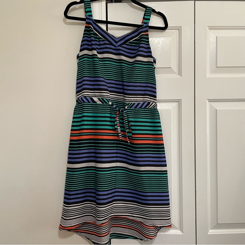 Merona Striped Sundress w/ Pockets V Cut Size Small